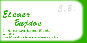 elemer bujdos business card